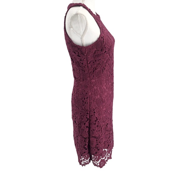 Lulus NEW Womens Size Medium Sleeveless Lace Love Poem Magenta Mini Dress - Picture 6 of 11